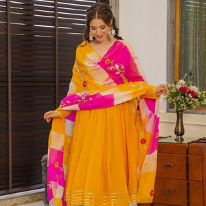 Radiance Yellow organza suit set