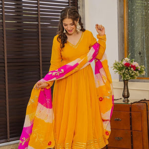 Radiance Yellow organza suit set