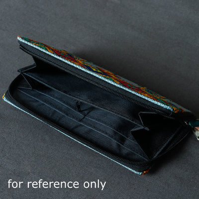 Black - Tribal Hand Embroidered Jute Clutch Wallet
