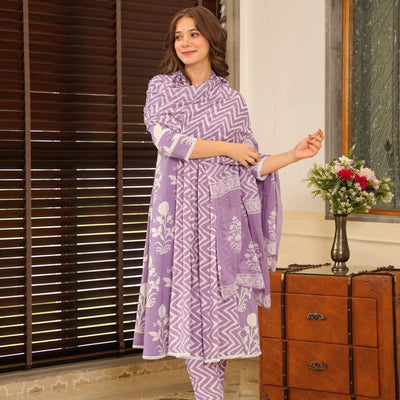 Lavender Bliss cotton suit set