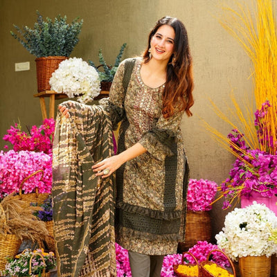 Boho rayon kurta set