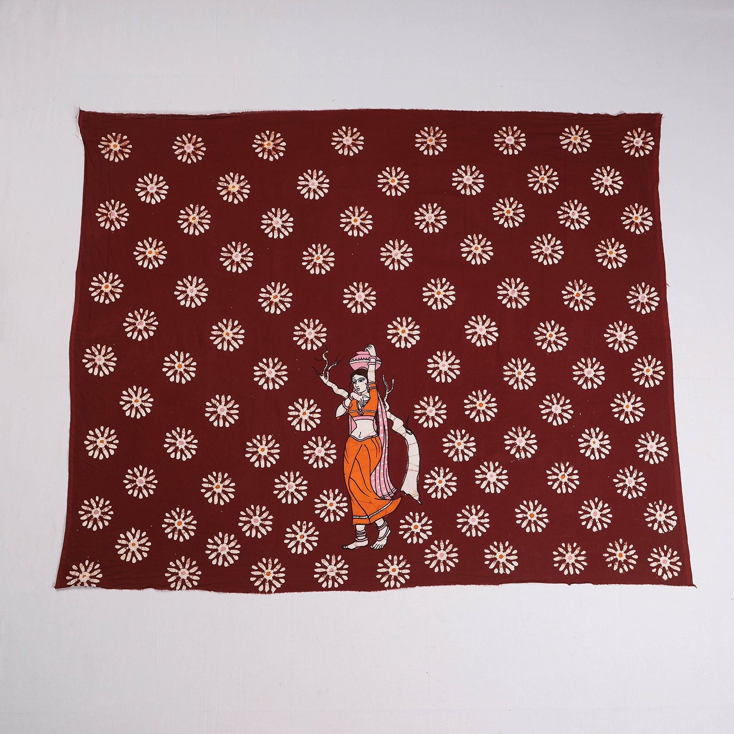 Brown - Hand Batik Printing Cotton Blouse Piece
