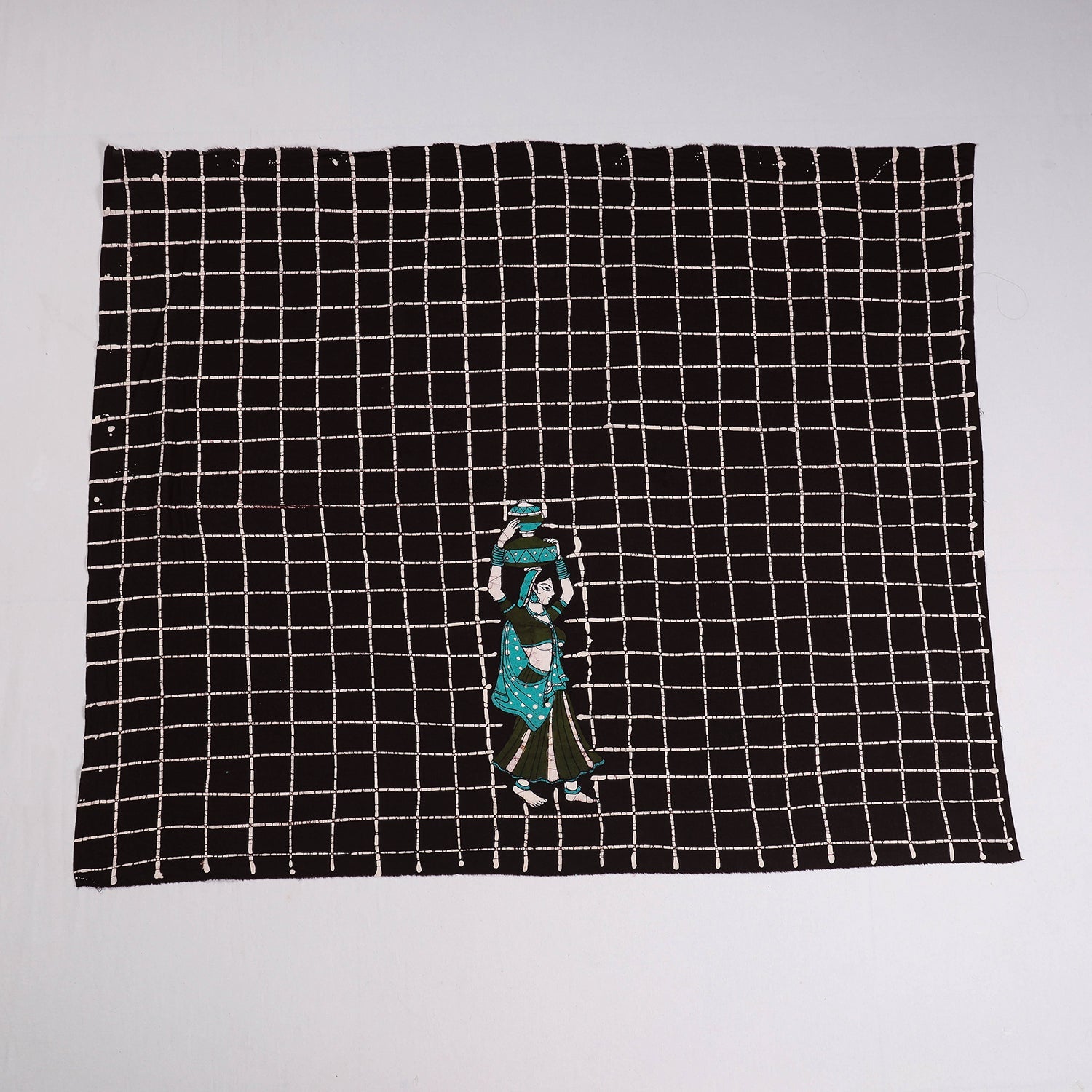 Black - Hand Batik Printing Cotton Blouse Piece