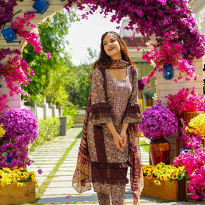 Lavish rayon straight suit set