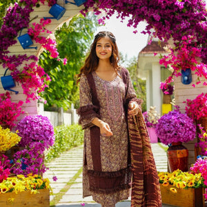 Lavish rayon straight suit set
