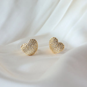 Heart Cuff 18K Gold Plated Earrings