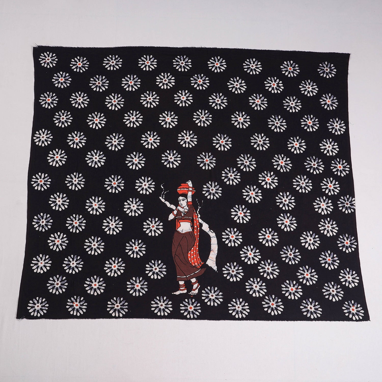 Black - Hand Batik Printing Cotton Blouse Piece