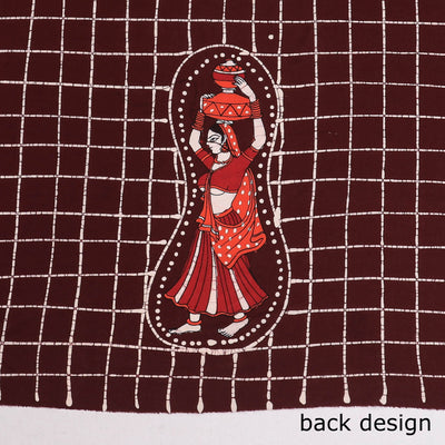 Brown - Hand Batik Printing Cotton Blouse Piece