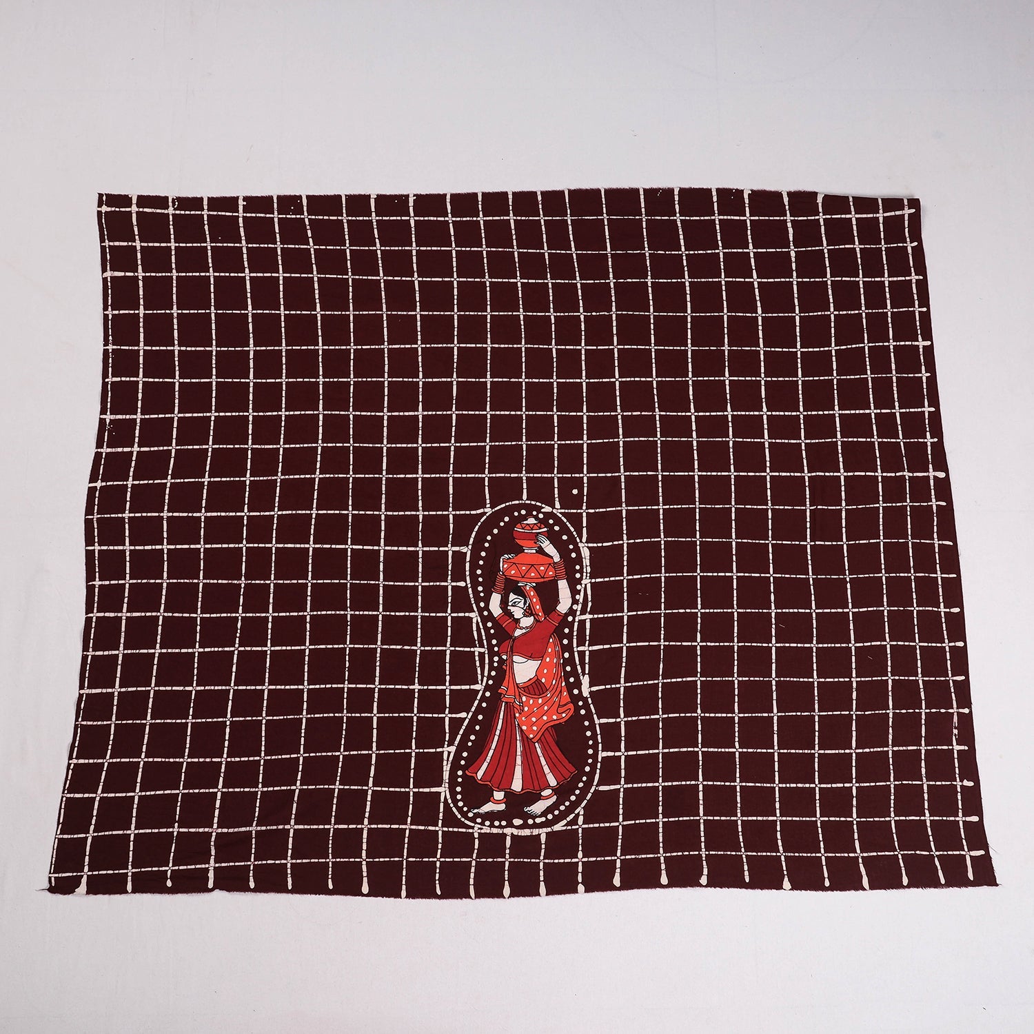 Brown - Hand Batik Printing Cotton Blouse Piece