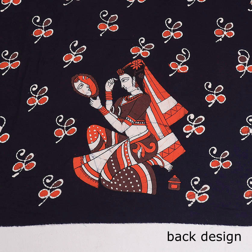 Black - Hand Batik Printing Cotton Blouse Piece