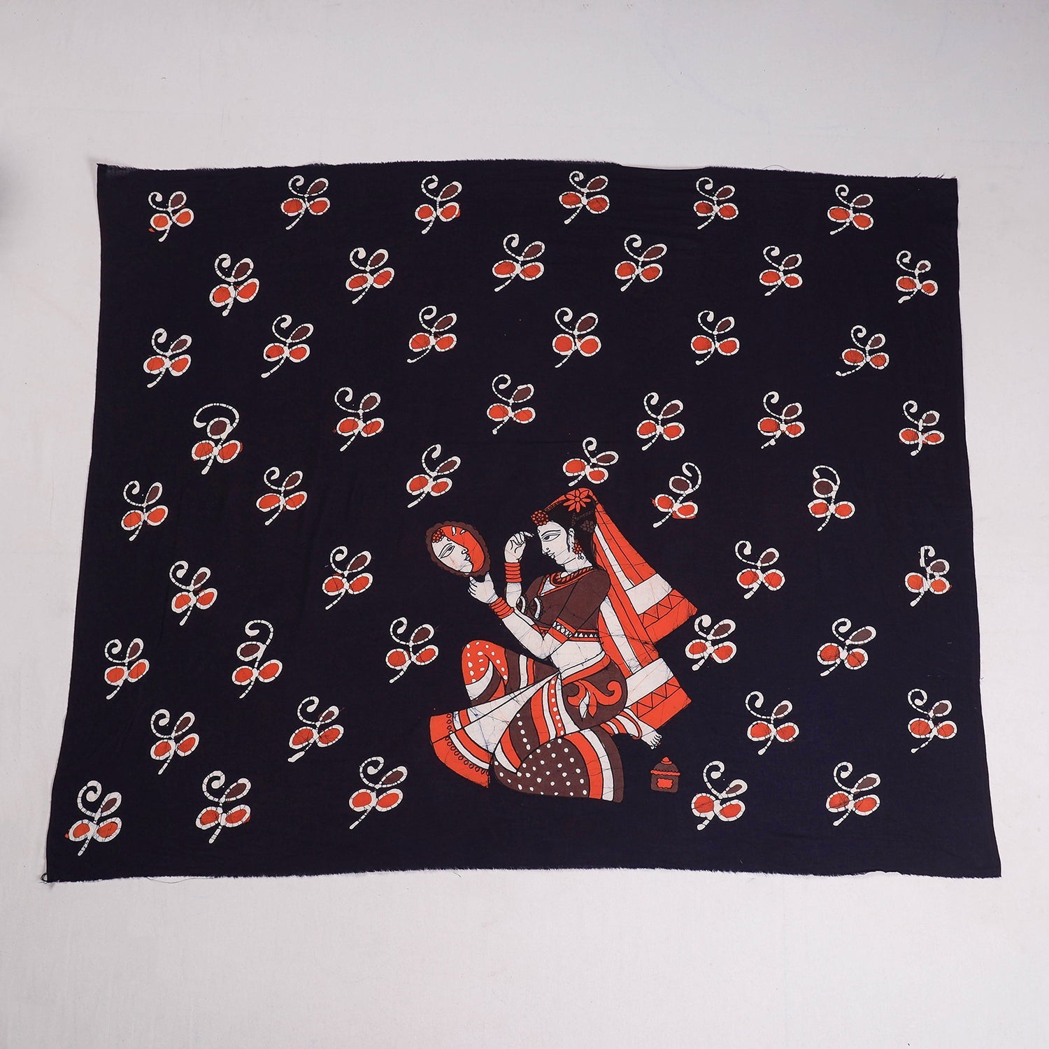 Black - Hand Batik Printing Cotton Blouse Piece