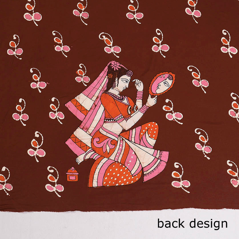 Brown - Hand Batik Printing Cotton Blouse Piece