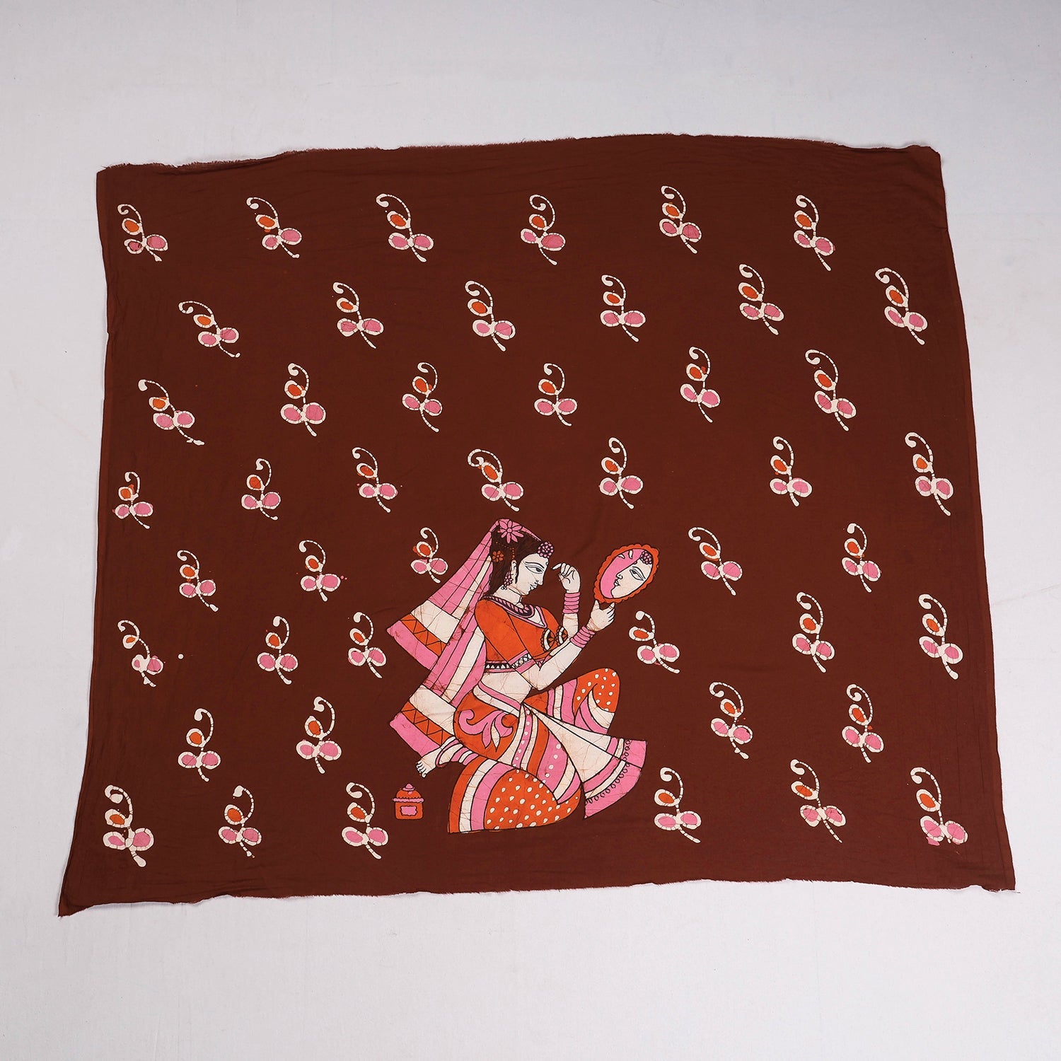 Brown - Hand Batik Printing Cotton Blouse Piece