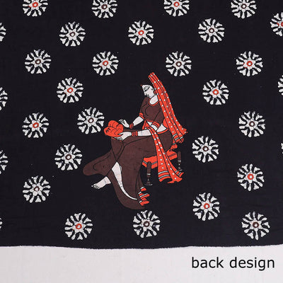 Black - Hand Batik Printing Cotton Blouse Piece