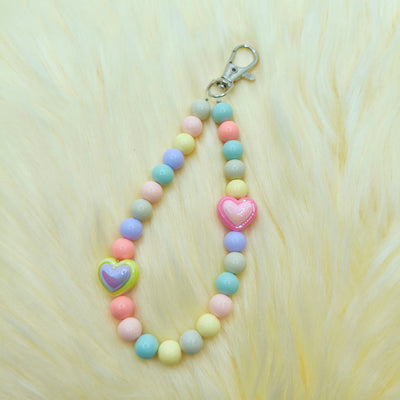 Pastel Heart Phone Hook Chain Charm