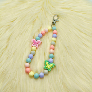 Pastel Butterfly Phone Hook Chain Charm