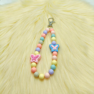 Pastel Butterfly Phone Hook Chain Charm