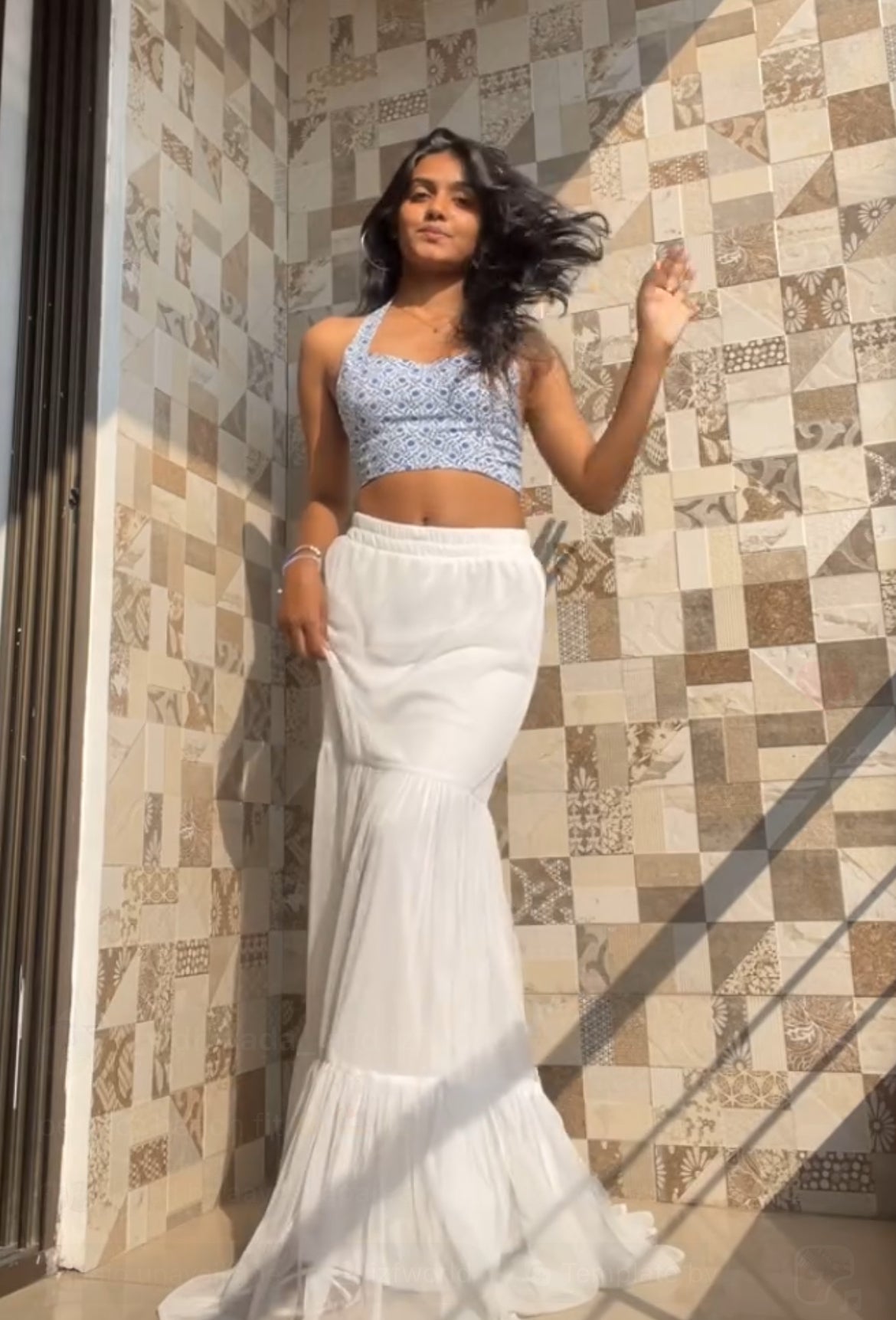 Blue Indie Halter Top