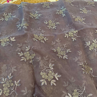 Light violet organza dupatta # 0034