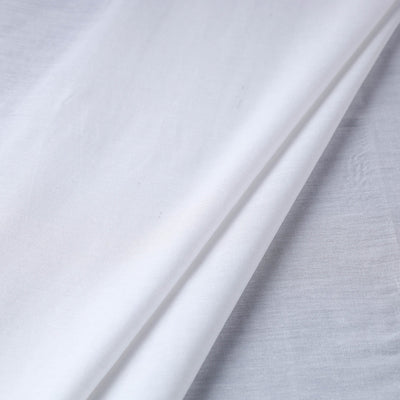 White Bhagalpuri Linen Cotton Fabric