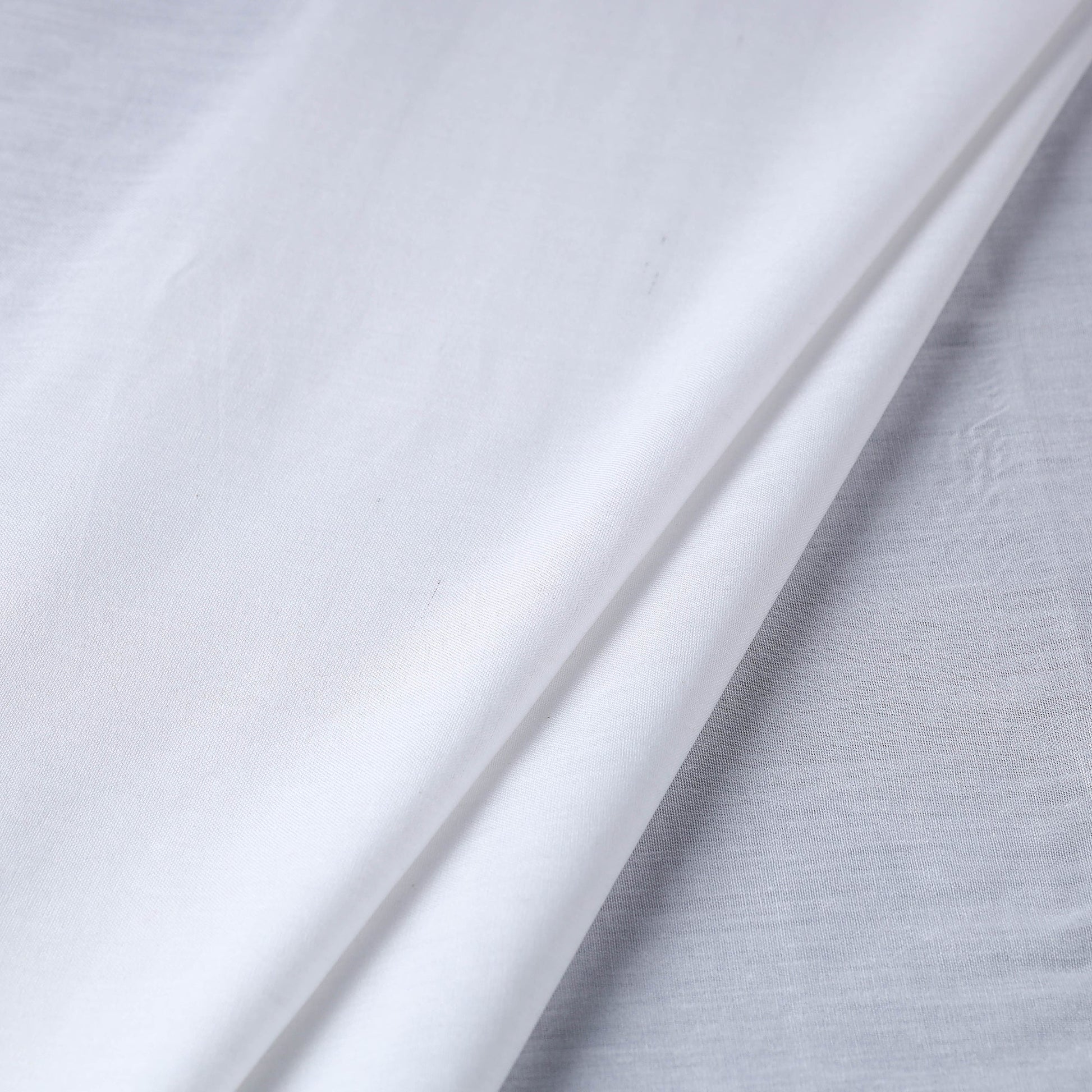 White Bhagalpuri Linen Cotton Fabric