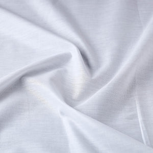 White Bhagalpuri Linen Cotton Fabric