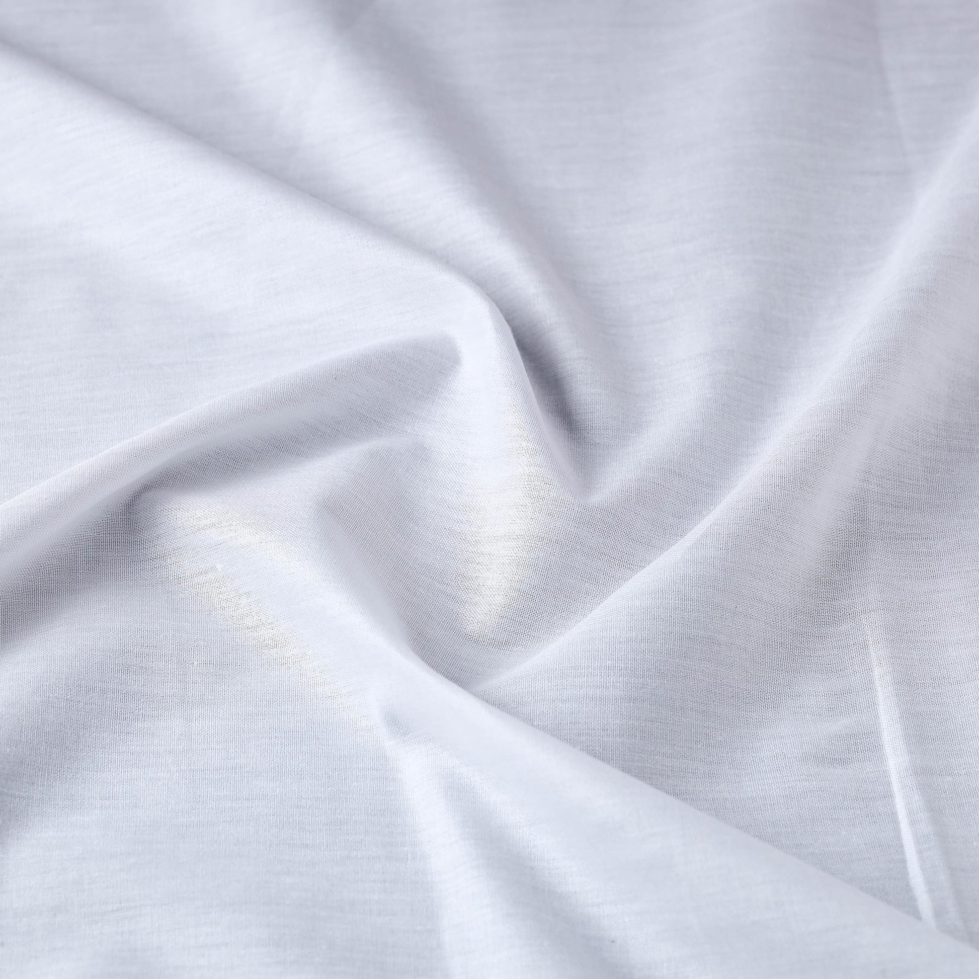 White Bhagalpuri Linen Cotton Fabric