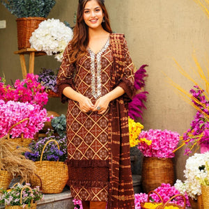 DIHU RAYON STRAIGHT SUIT SET