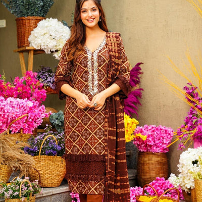 DIHU RAYON STRAIGHT SUIT SET