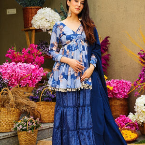 Sakshi chinon sharara set