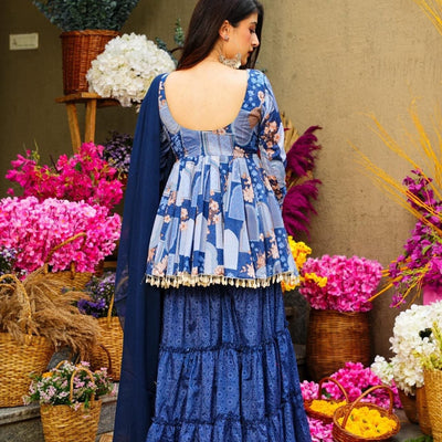 Sakshi chinon sharara set
