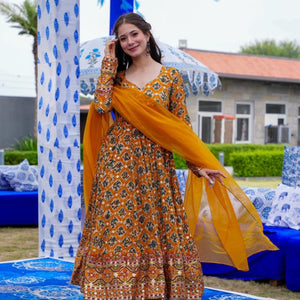 Sana heavy embroidered suit set