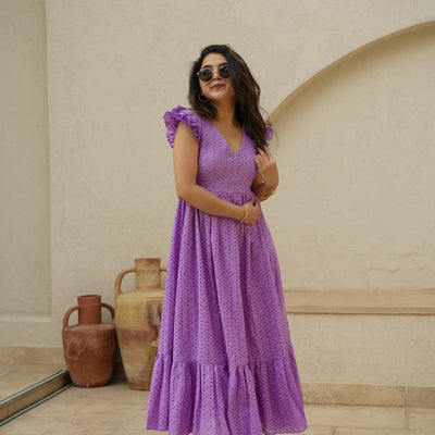 Kai cotton schiffli dress