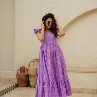 Kai cotton schiffli dress