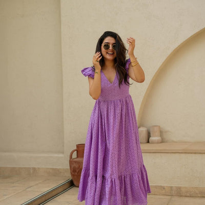 Kai cotton schiffli dress