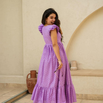 Kai cotton schiffli dress