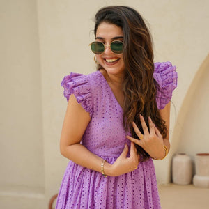 Kai cotton schiffli dress