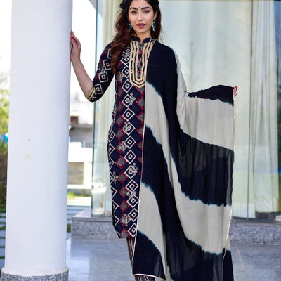 Malini muslin Straight set