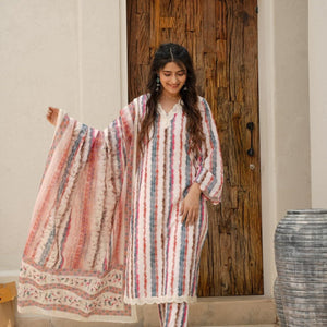 Ivory cotton kurta set