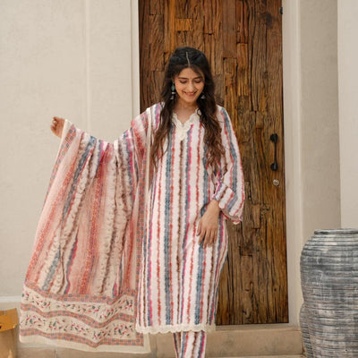 Ivory cotton kurta set
