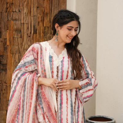 Ivory cotton kurta set