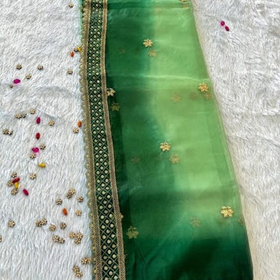 Green paradise unstitched suit #029