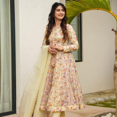 Sumaya embroidered organza suit set