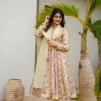 Sumaya embroidered organza suit set