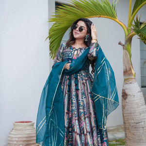 Shining bright silk suit set