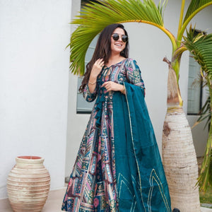 Shining bright silk suit set