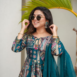 Shining bright silk suit set