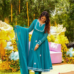 ULTRA MARINE GEORGETTE SUIT SET