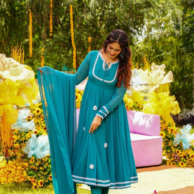 ULTRA MARINE GEORGETTE SUIT SET