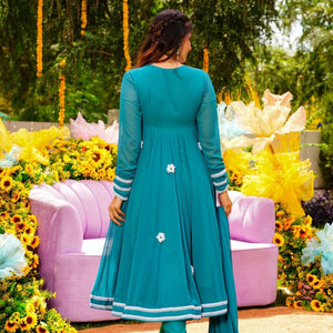 ULTRA MARINE GEORGETTE SUIT SET
